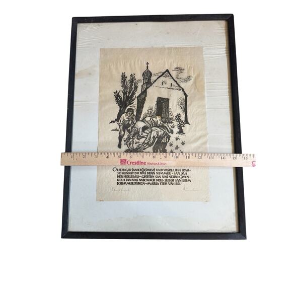 Vintage German Woodcut Print Saint Castulus Bavarian Folk Catholic Devotional - Picture 4 of 16